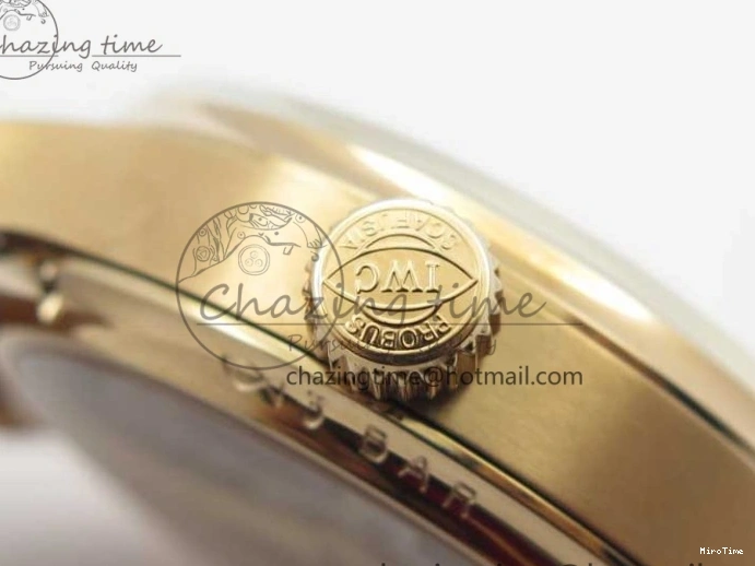 MIROTIME 0409 Compact Portugieser Perpetual Calendar IW503302 RG V9F 1:1 Best Edition White Dial on Brown Leather Strap A 7113